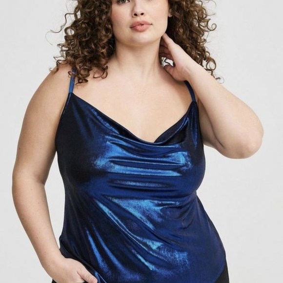 Torrid Shine Blue Cami, NWT, Size 1X - Picture 3 of 8